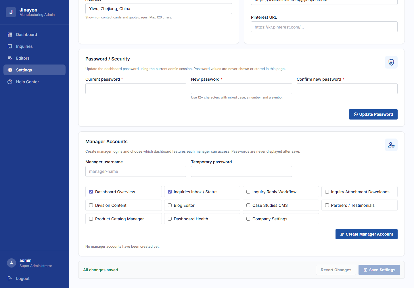 Password And Security