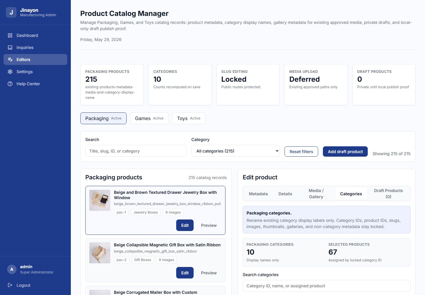 Product Categories